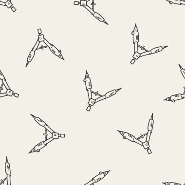 Doodle Dikişsiz desen arka plan hazırlanması