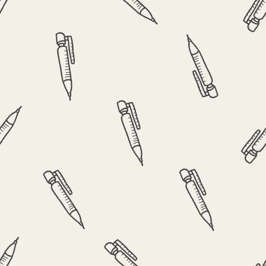 Doodle kalem Dikişsiz desen arka plan