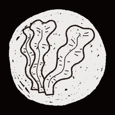 Esmer su yosunu doodle