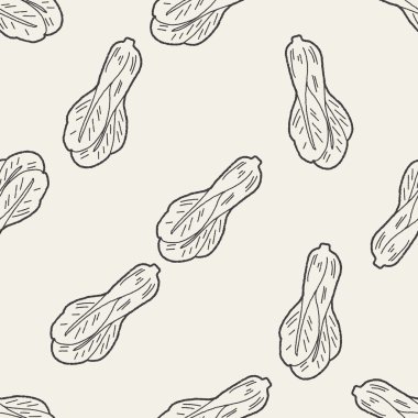 Lahana doodle Dikişsiz desen arka plan