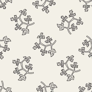 Maydanoz doodle Dikişsiz desen arka plan