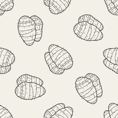 Taro doodle Dikişsiz desen arka plan
