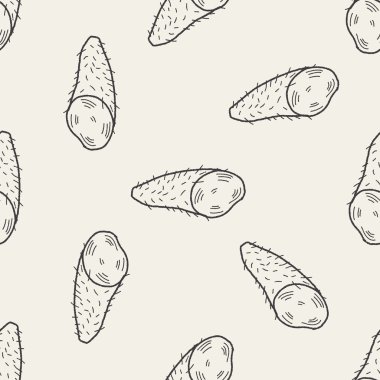 Yam doodle Dikişsiz desen arka plan