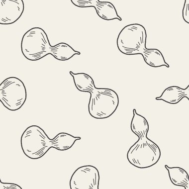 Kabak doodle Dikişsiz desen arka plan