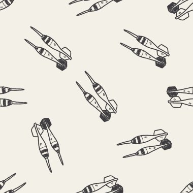 Dart doodle Dikişsiz desen arka plan