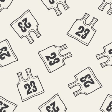 Doodle Jersey Dikişsiz desen arka plan