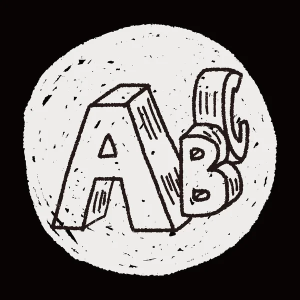 Doodle ABC — Archivo Imágenes Vectoriales