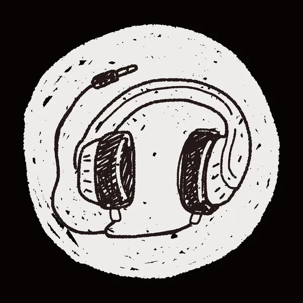 Doodle-Kopfhörer — Stockvektor