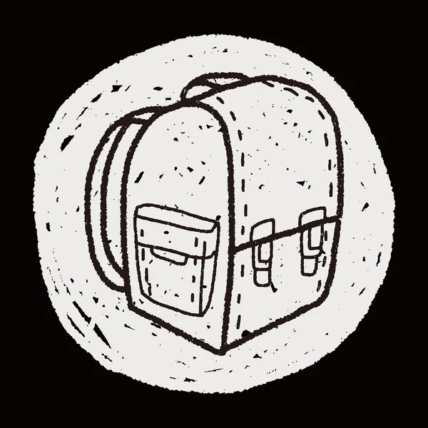 Bolsa de escola Doodle —  Vetores de Stock