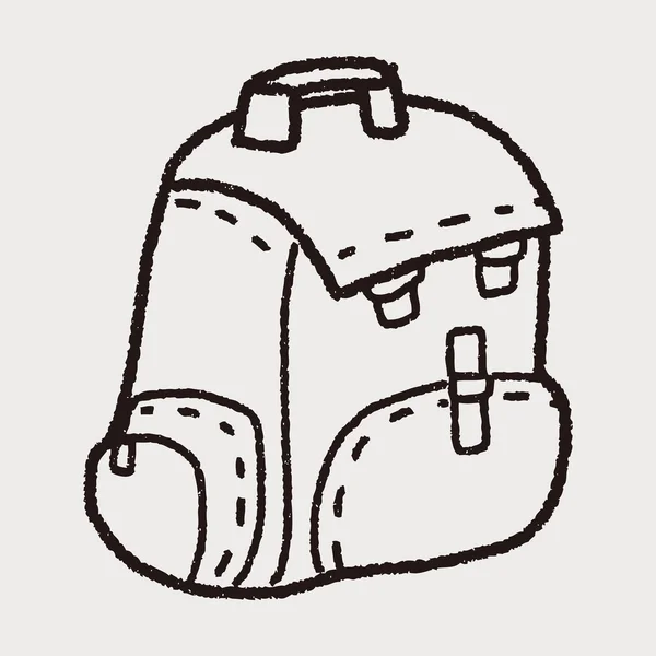 Sac scolaire Doodle — Image vectorielle