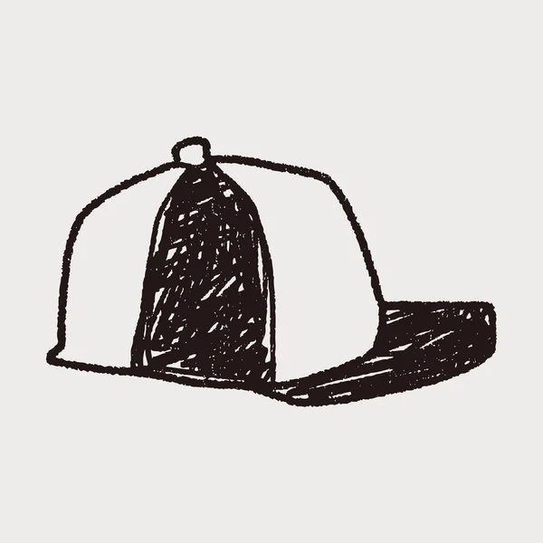 Berretto da baseball doodle — Vettoriale Stock