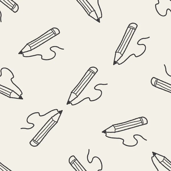 Doodle tužka vzor bezešvé pozadí — Stockový vektor