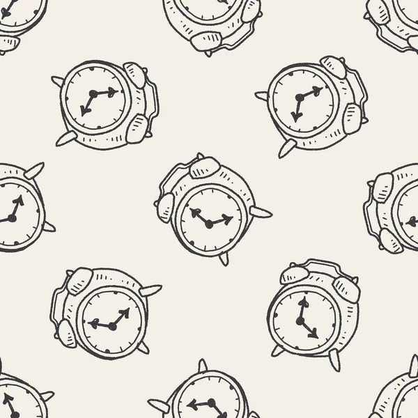 çalar saat Dikişsiz desen arka plan doodle