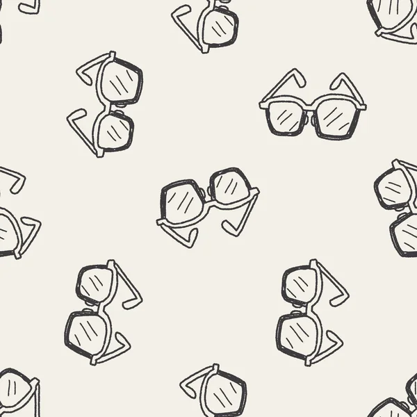 Doodle-Brille nahtlose Muster Hintergrund — Stockvektor