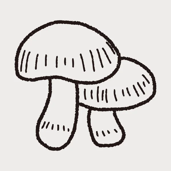 Mushroom doodle — Stockvector