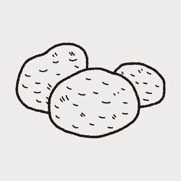 Doodle de batata —  Vetores de Stock