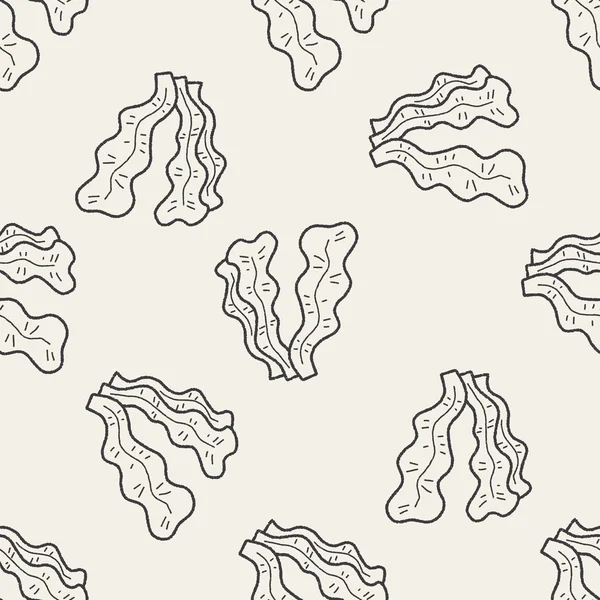 Kelp doodle fond de motif sans couture — Image vectorielle