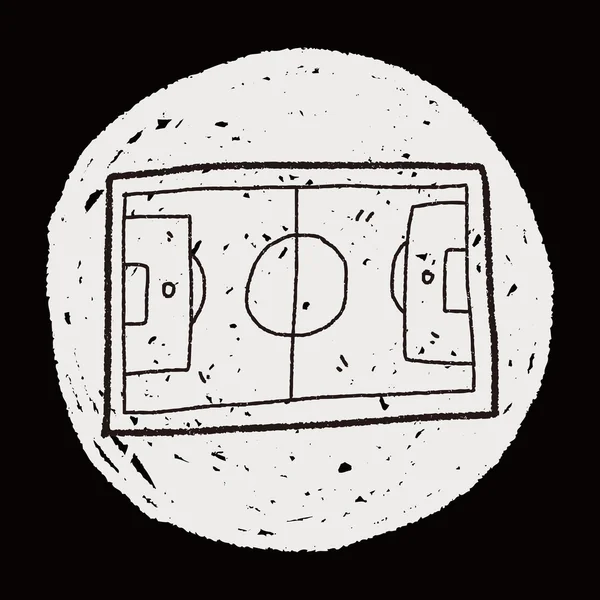 Basketbol mahkeme doodle — Stok Vektör