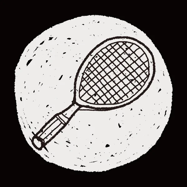 Doodle-Tennisschläger — Stockvektor