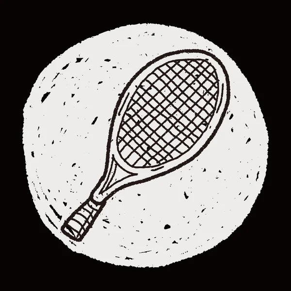 Doodle tenisová raketa — Stockový vektor
