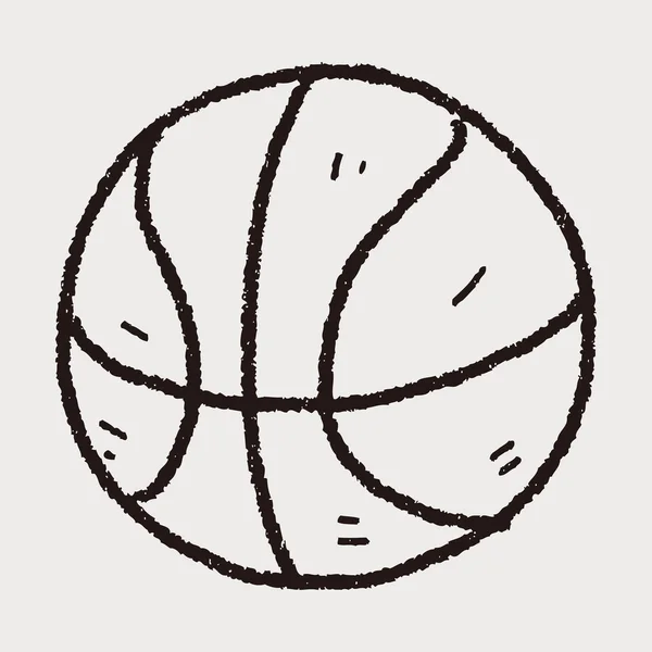 Doodle basketbol — Stok Vektör