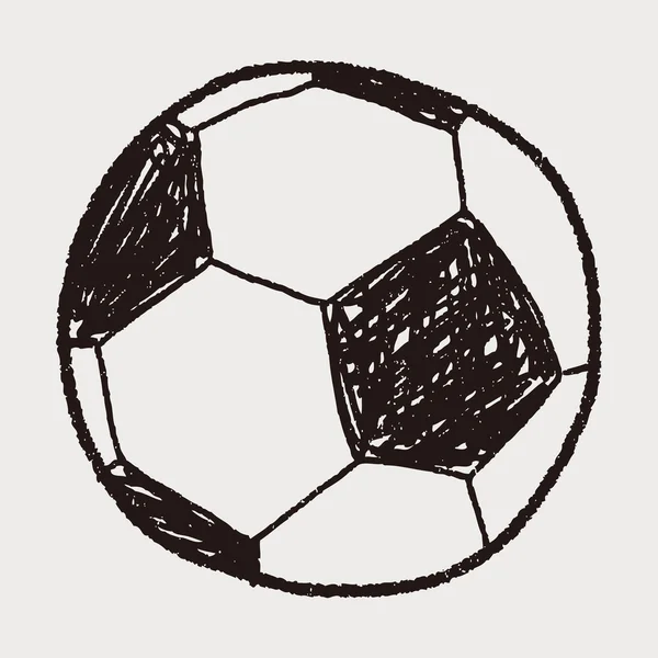 Doodle fotboll — Stock vektor