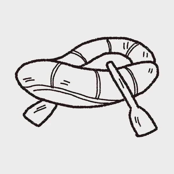 Rafting di doodle — Vettoriale Stock