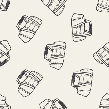 Spor çanta doodle Dikişsiz desen arka plan