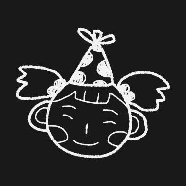 doğum günü kız doodle