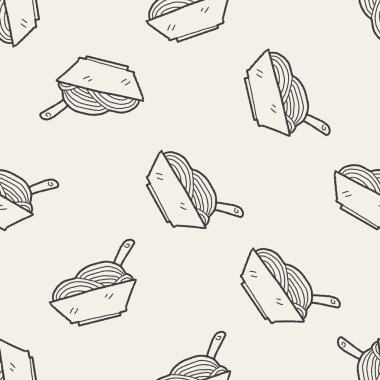 Doodle şehriye Dikişsiz desen arka plan