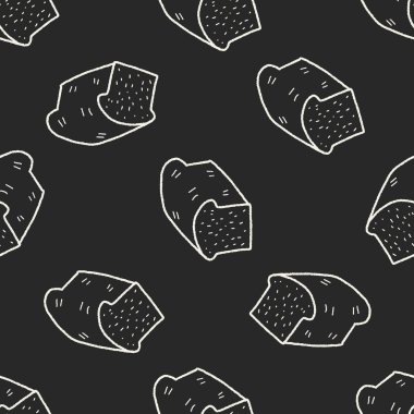 tost doodle çizim Dikişsiz desen arka plan