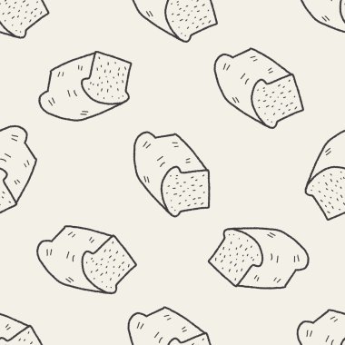 tost doodle çizim Dikişsiz desen arka plan