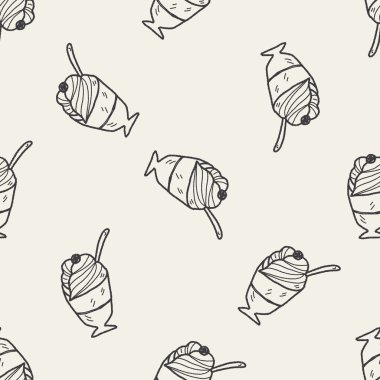 Doodle dondurma Dikişsiz desen arka plan