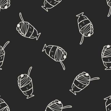 Doodle dondurma Dikişsiz desen arka plan