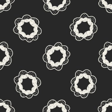 Doodle Donuts Dikişsiz desen arka plan