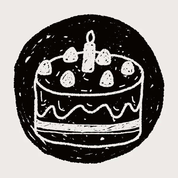 Gâteau doodle — Image vectorielle