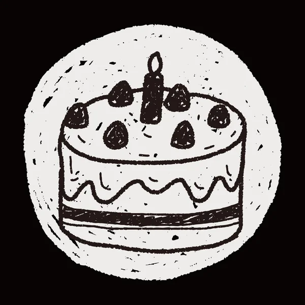 Gâteau doodle — Image vectorielle