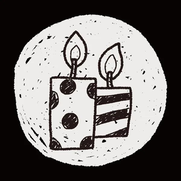 Doodle svíčka — Stockový vektor