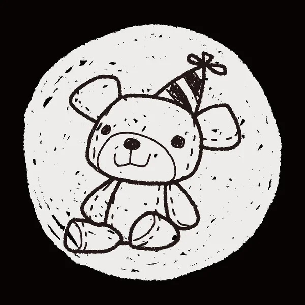 Doodle-Teddy — Stockvektor