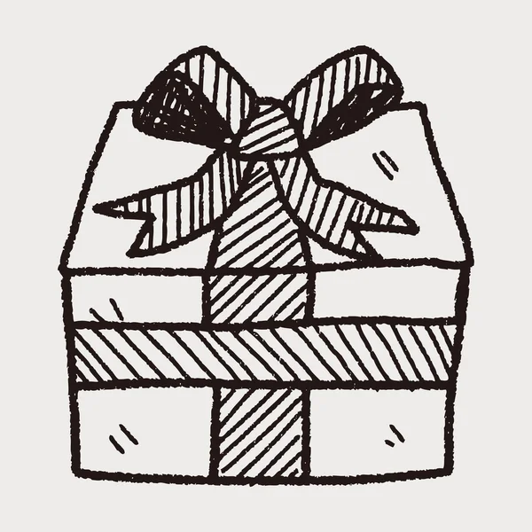 Cadeaux d'anniversaire dessin doodle — Image vectorielle