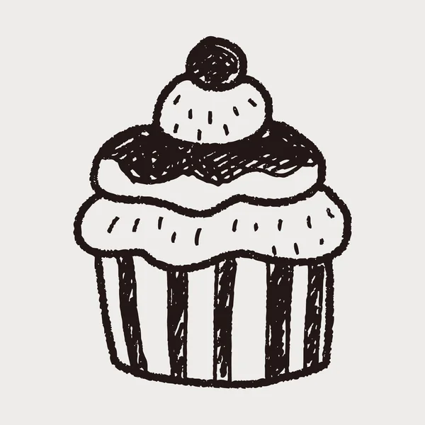 Doodle cake — Stock Vector