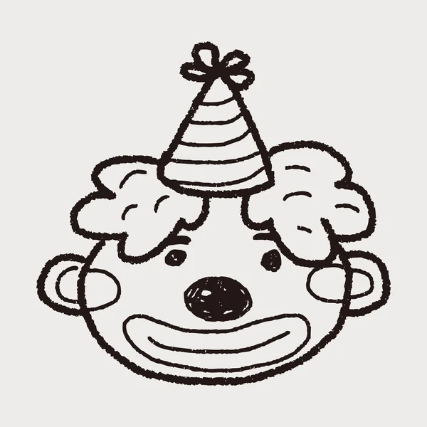 Clown doodle — Image vectorielle