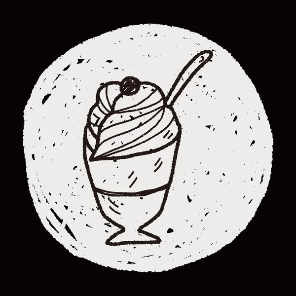 Helado de Doodle — Vector de stock