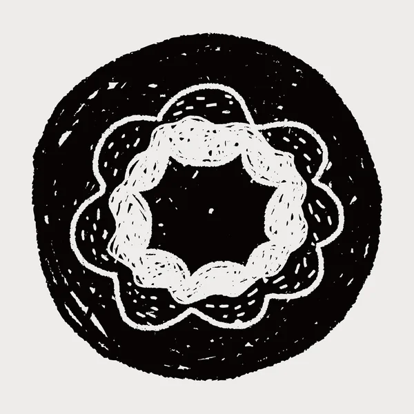 Doodle-Donuts — Stockvektor