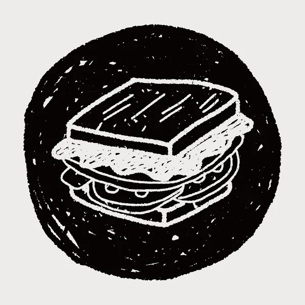 Сэндвич с лапшой — стоковый вектор