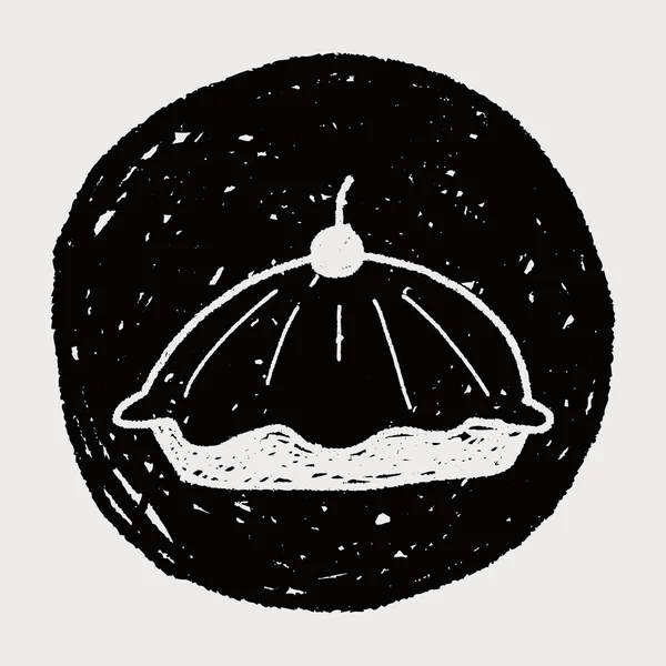 Pasta yemek doodle — Stok Vektör