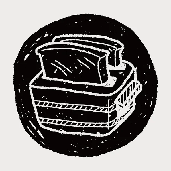 Toast disegno scarabocchio — Vettoriale Stock