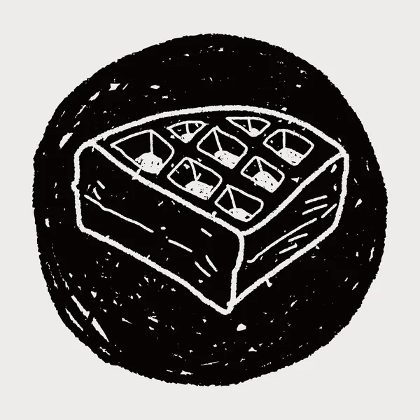 Doodle di waffle — Vettoriale Stock