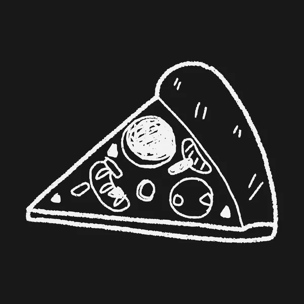 Doodle πίτσα外国人の落書き — Διανυσματικό Αρχείο