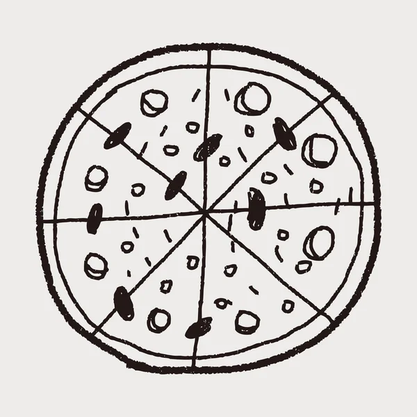 Pizza Doodle — Vector de stock